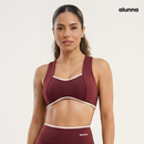 TOP FITNESS FEMININO MARSALA EM POLIAMIDA COM BOJO NEUTRO