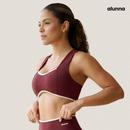 TOP FITNESS FEMININO MARSALA EM POLIAMIDA COM BOJO NEUTRO