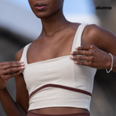 TOP FITNESS FEMININO OFF EM POLIAMIDA COM BOJO NEUTRO